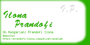 ilona prandofi business card